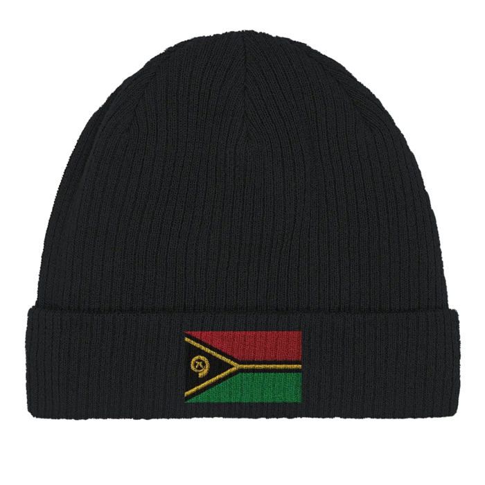 Bonnet Drapeau Vanuatu en Noir