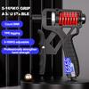 Personalized Hand Size Grip Trainer Strength Adjustable Distance 5-165kg Ergonomic Non-Slip Rubber Forearm Strengthener Gripper with Electric Counter