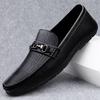 Men's Summer Slip-On Leather Loafers: Casual British-Style Large and Small Sizes