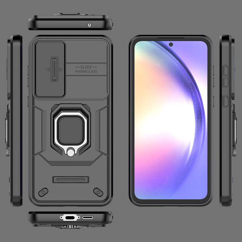 Für Samsung Galaxy A55 Hülle Für Samsung A15 A25 A35 A55 5G Hülle Linsen Schiebefenster Schutz Armor Stoßfest Halter Bumper