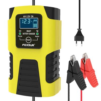 Car Battery Chargers 6V/2A 12V/2A Full Automatic Smart Battery Chargers Maintainer Portable Trickle Chargers Battery Desulfator