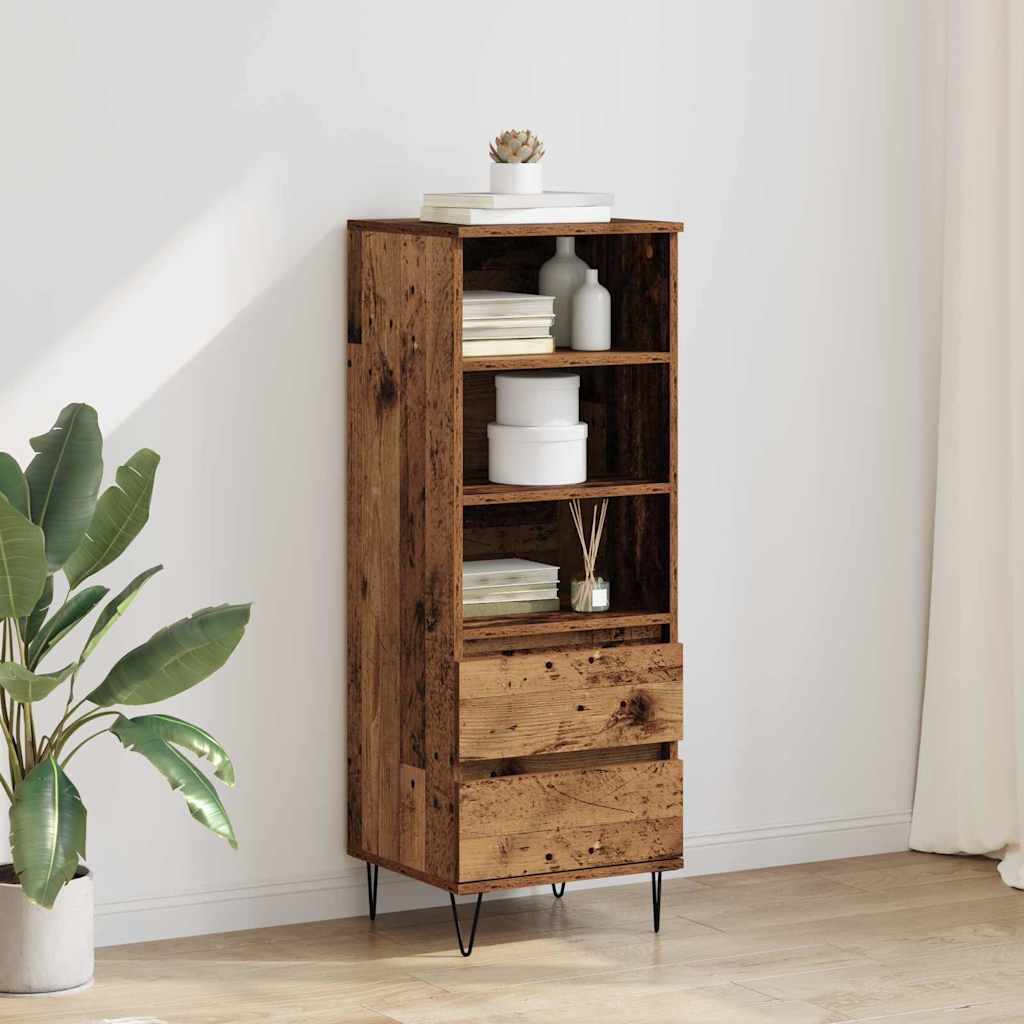 Highboard with Drawers Reclaimed Wood Look 40 x 36 x 110 cm Engineered Wood