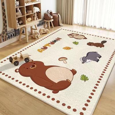 Winter Warm Kids' Room Carpet Thickened Wool-Like Cashmere Living Room Carpet Durable And Easy To Clean Home Decoration