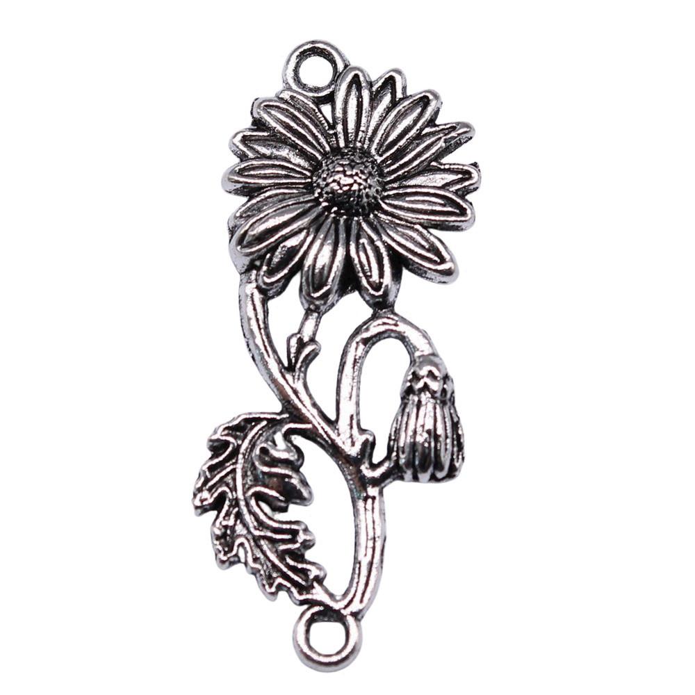 Filigree Diamond Shaped Connectors Ornate Multi Loop Links For Jewelry
