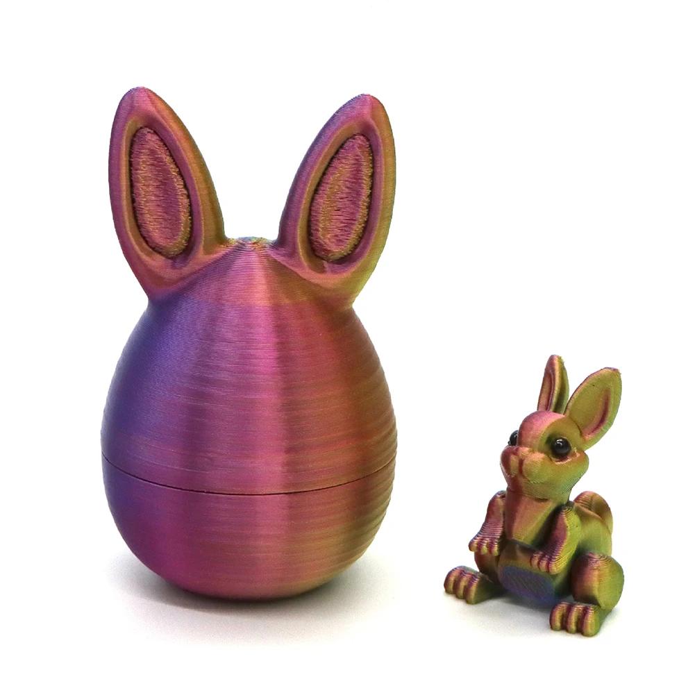 3D Printed Delicate Rabbit Egg Mini Surprise Rabbit Inside Perfect For Children Easter Parties Birthday Wishes Decor