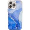 This Is A Fashionable and Light Luxury Electroplated Protective Case Suitable for IPhone16Promax with A Marble Texture