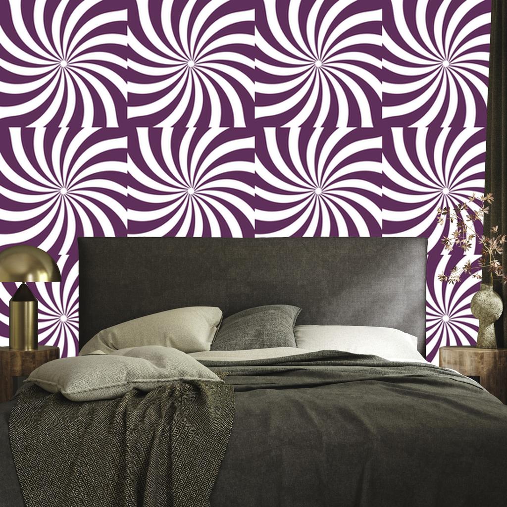 Hippie wallpaper background white and plum for living room and bedroom 50x1000