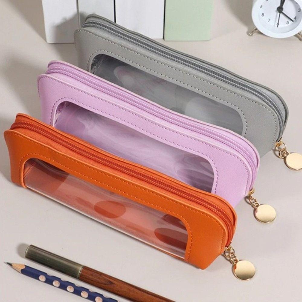 Waterproof Makeup Brush Bag Visible Makeup Organizer Pencil Case  for Brushes Lipsticks