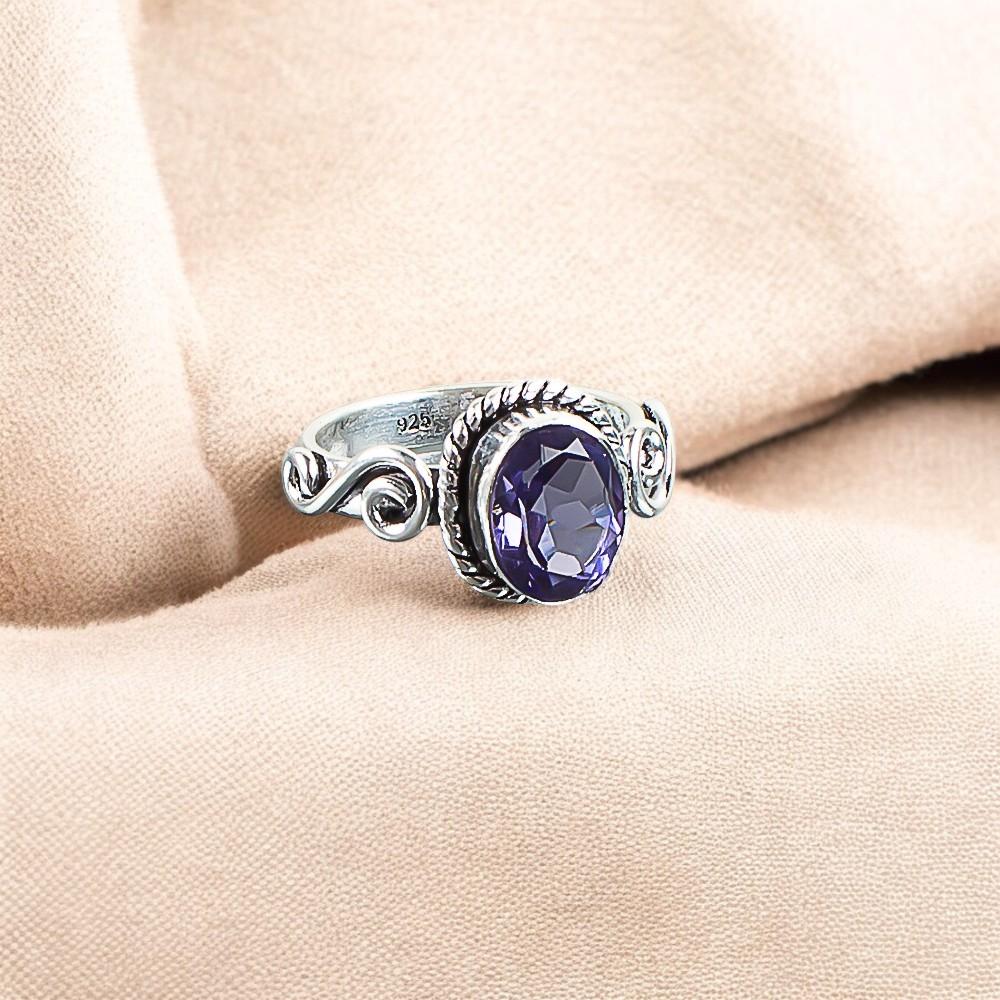 Rare Iolite Gemstone 925 Sterling Silver Jewelry Handmade Ring For Men & Women RR-14-7