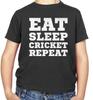 Eat Sleep Cricket Repeat Kids T-Shirt - Player - Cricketer - Ashes - Sport
