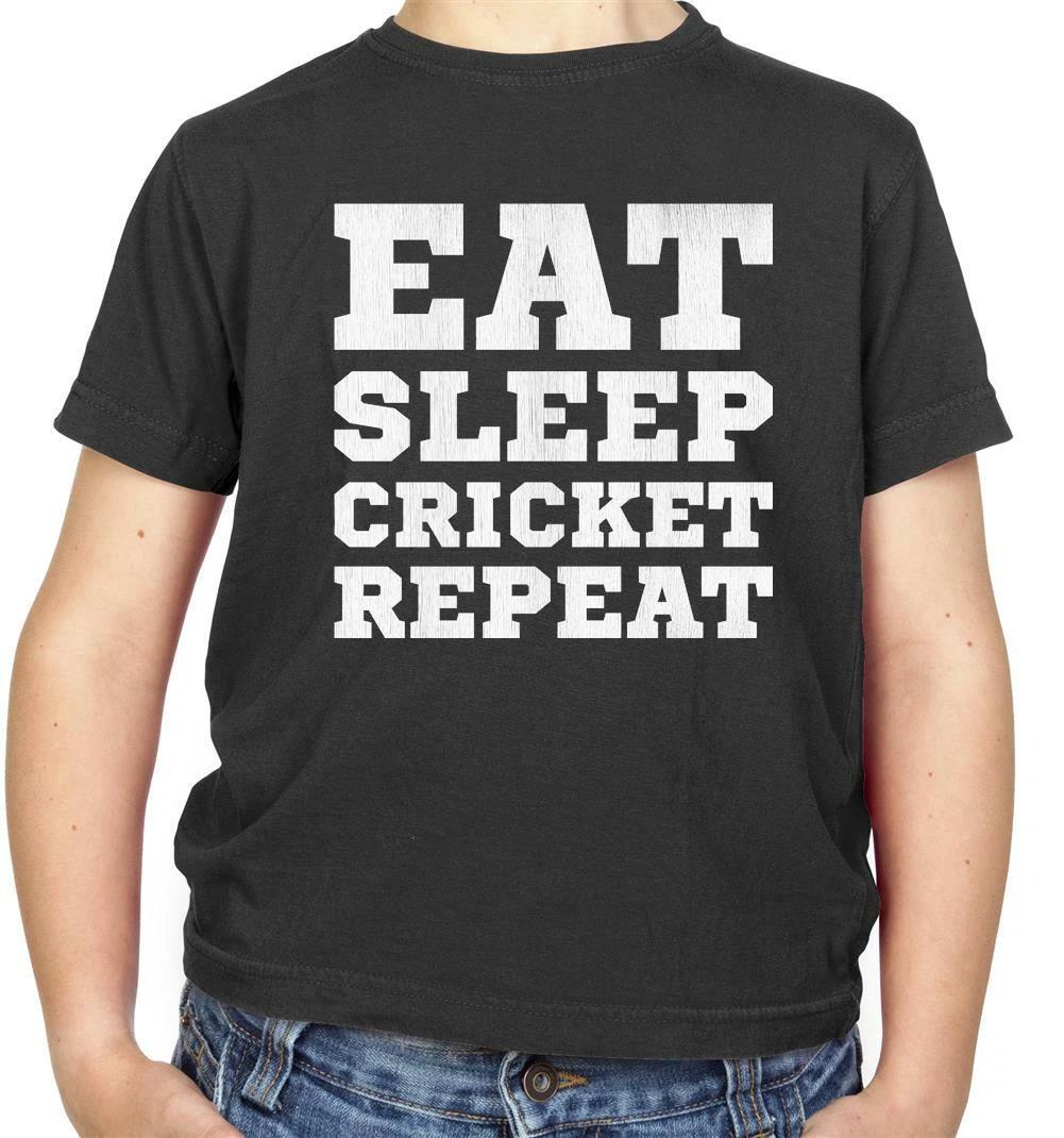 Eat Sleep Cricket Repeat Kids T-Shirt - Player - Cricketer - Ashes - Sport 120