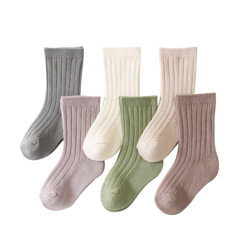 Autumn Cotton Baby Socks – Soft, Non-Tight Mid-Calf for Boys & Girls