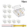 10 pièces Connecteurs de Bande LED COB 8mm/10mm Connecteurs Réutilisables pour Lumière d'Armoire DIY Connecteurs de Fil 2 Broches Sans Soudure Projets d'Éclairage