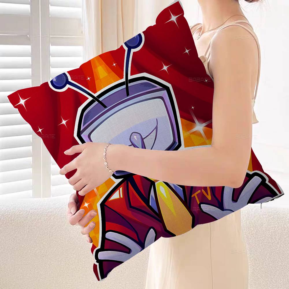 Cartoon Game Deltarune Tenna Meme Cushion Cover Polyester Sofa Cushions Decorative Throw Pillows Home Decoration Pillowcover