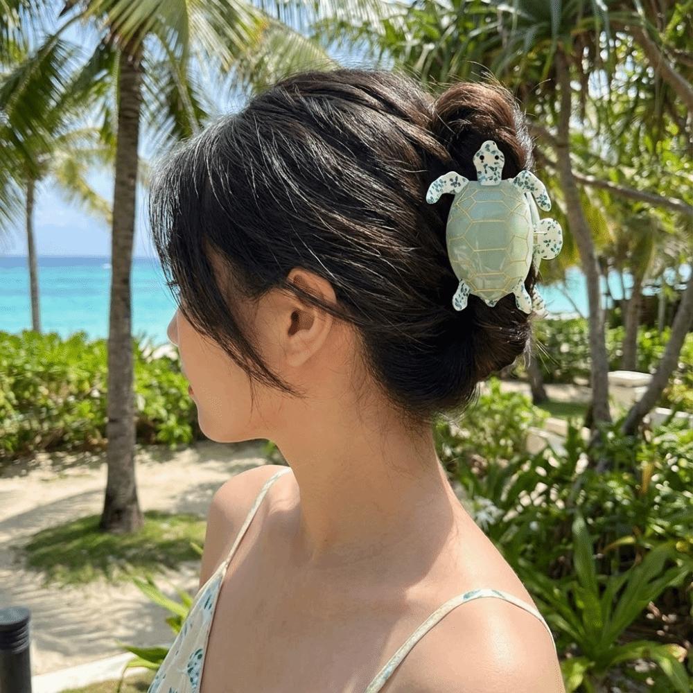 Ocean Series Acetate Turtle Hair Claw Sea Creature Big Shark Clip Fashion Animal Hair Clip  Girl