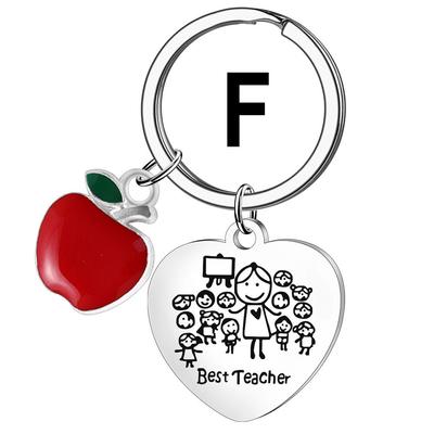 Thank You Teacher Teacher's Day Gift Apple Heart Teaching Assistant Nursery Teacher Keyring 2026 THANK YOU GIFT FOR TEACHER