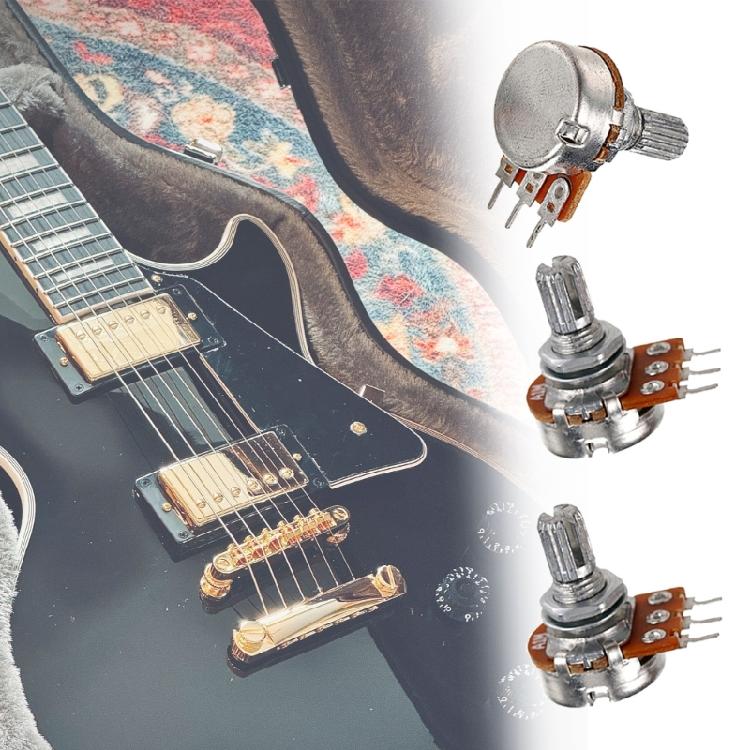 3 Stück Elektrische Gitarren Control Pot A1M Hohlwelle Gitarrenverstärker Potentiometer Ersatz Gitarrenzubehör Langlebig