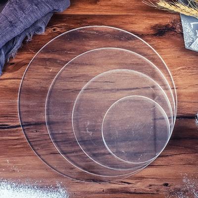 2 Adet Yuvarlak Akrilik Pasta Diskleri Üstü Tekrar Kullanılabilir Pasta Tahtaları Pastalar İçin Disk Tabanı Süsleme Dekorasyon Malzemeleri Pişirme Kapları Aksesuarları