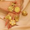 High-End Edelstahl Blumen- & Seestern Offener Ring für Damen