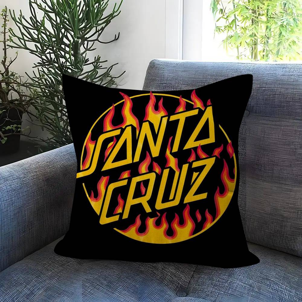 Fashion Skateboard Brand Santa Cruz Pillow Gifts Home Office Furnishings Bedroom Sofa Car Cushion Cover Case 45x45cm