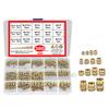 380Pcs Brass Knurled Nuts 2/2.5/3/4/5/6mm Threaded Inserts Metric Knurled Nuts Assortment Kits for 3D Printing