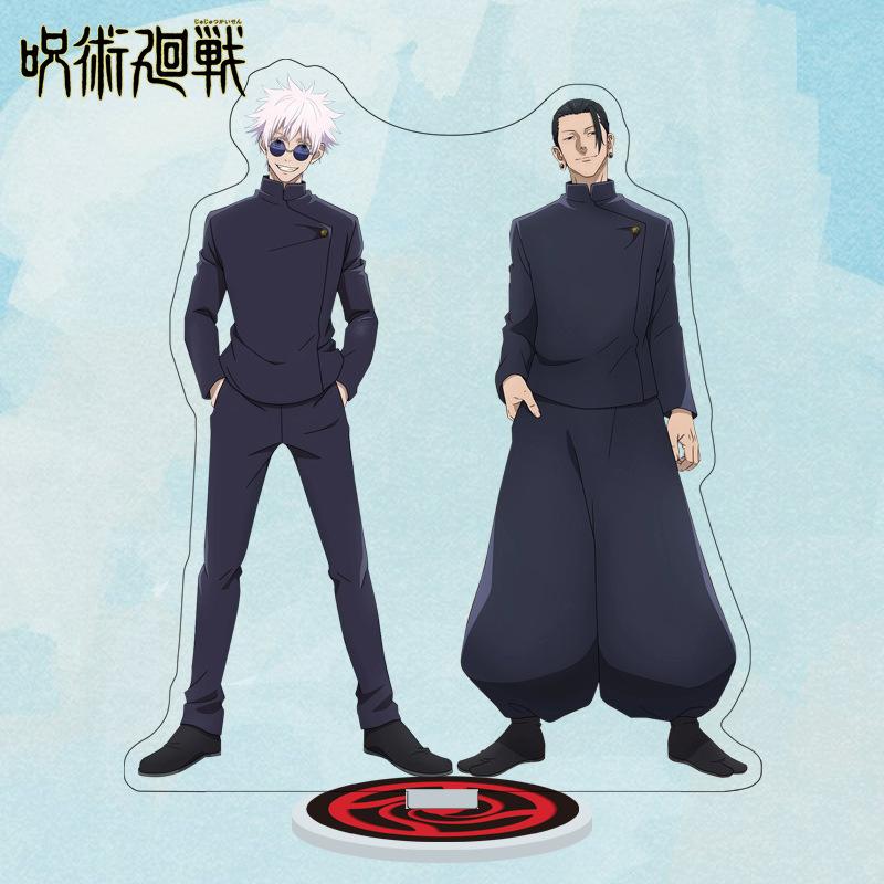 Cartoon Anime Jujutsu Kaisen Figures Acrylic Stand Manga Gojo Satoru Figurines Garage Kits GK Ornaments Decoration Plaything