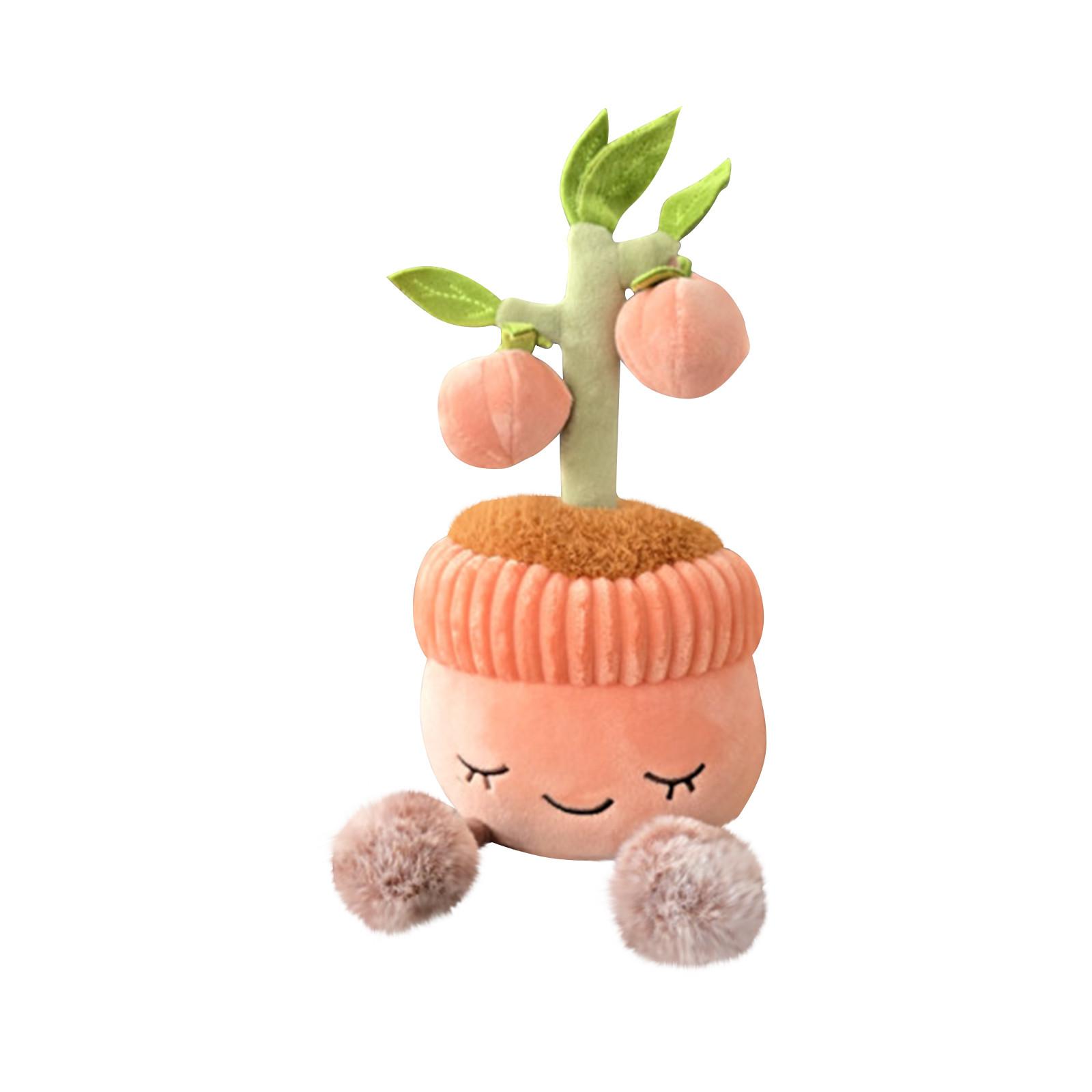 

Милый персиковый милый мультяшный керамический орнамент плюшевая игрушка кукла настольное украшение 1 шт 11,8 дюймов One Size розовый