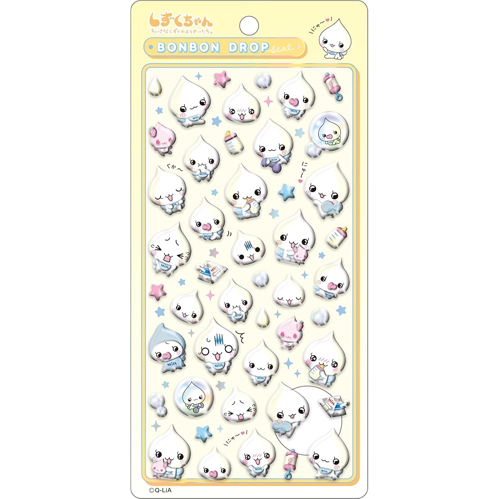 Kuriya Shizuku-chan Bond Drop Stickers Mirumiru-chan 94739 Cute Design Craft Supplies