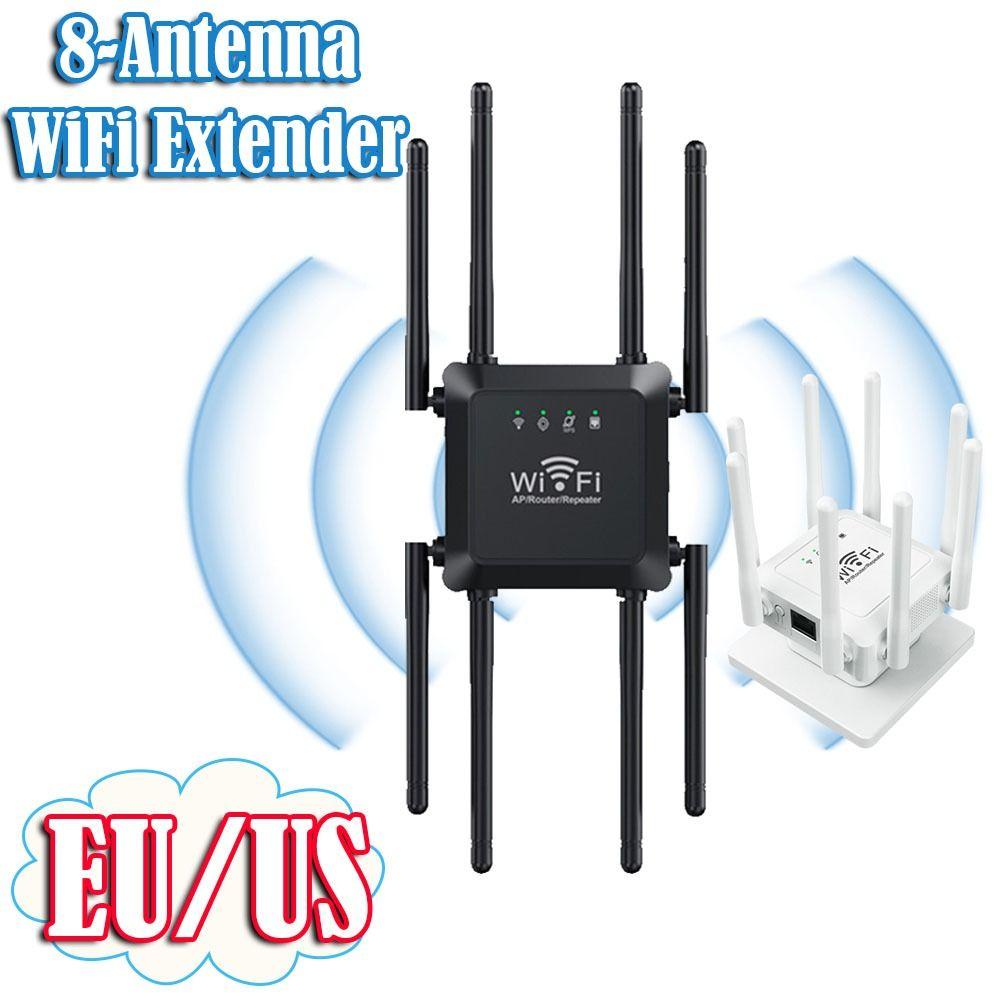 8-Antenna WiFi Extender Signal Amplification Signal Router Portable Wireless Repeater Home