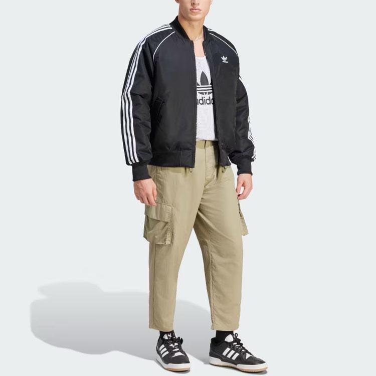 Adidas Premium Collegiate Jacket With Three-Stripe Color Block Men Jacket Black IL2573