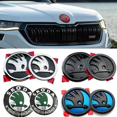 AFH1 for 80mm 90mm ABS Car Front Grille Emblem Trunk Stickers Logo Karoq Kodiaq Fabia Rapid 3 Superb VRS Octavia 2 3 A5 2025