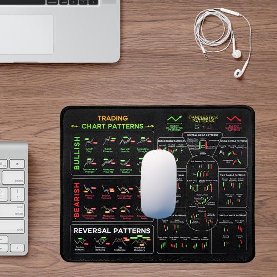 Borsa Yatırım Fare Altlığı Günlük Trader Masa Matı Ticaret Grafiği Mum Grafikleri Dönüş Formasyonları Gösterge Kaymaz Tabanlı Fare Altlığı PC Aksesuarları