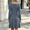 Women's Fashion Long Sleeve Dress Casual Everyday Wear Spring Fall Winter Outfit
