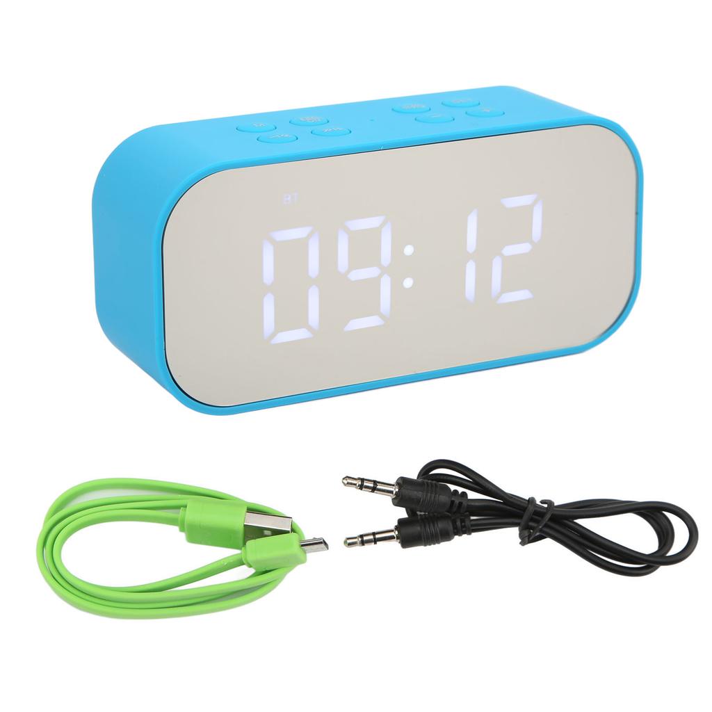 Alarm Clock Mirror Electronic Intelligent Noise Reduction 45MM Loudspeaker Double Speaker Digital