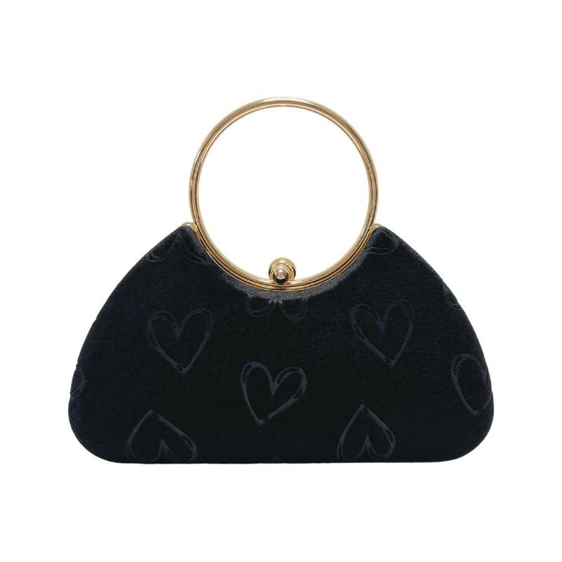 Fashion Chain Bag, Crossbody Bag, Heart-shaped High-end Handbag, Round Ring Handbag
