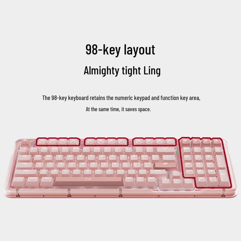 Logitech ALTO KEYS K98S Amber Series Wireless Customizable Mechanical Keyboard