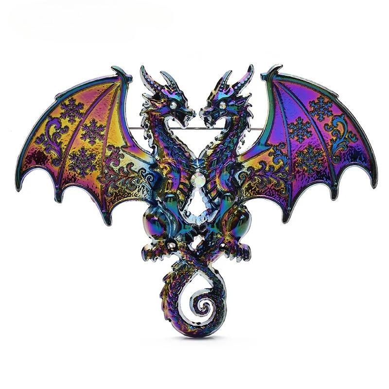 

Dragon Brooch for Women Unisex Elf Animal Party Office Badge Pins Gifts різнокольоровий