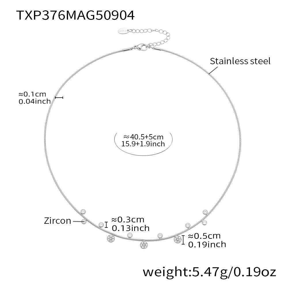 Lariat Y Necklace Matching Bracelet In Stainless Steel 18k Gold Plated With Zircon Flower Chain Necklaces Bracelets For Women