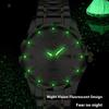 Montre Homme en Acier Inoxydable Business Double Calendrier Étanche Montre Homme Montre Or Tyran Local