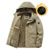 Padded Winter Jacket for Men Loose Casual Multi-pocket Padded Jacket for Outdoor Winter and Windproof Padded Jacket