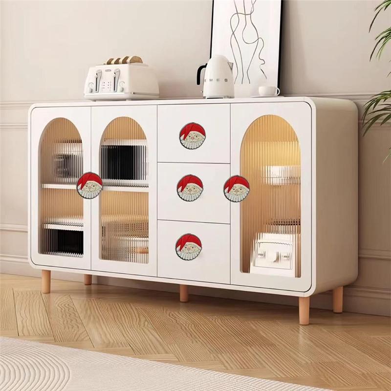 

ABGR-Christmas Cabinet Handle Covers, New Year Handle Covers Christmas Holiday Decorations For Kitchen Bedroom Cabinets