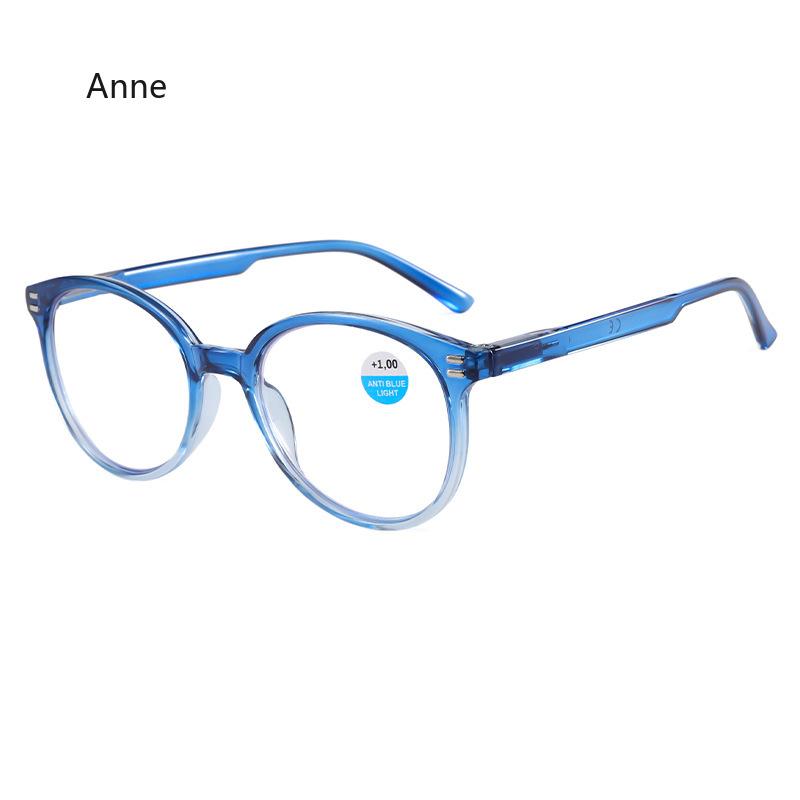 Trendy Clear Lens Round Frame Far Sight Glasses Mirad Color Reading Glasses Anti Blue Light High-definition Presbyopia Glasses