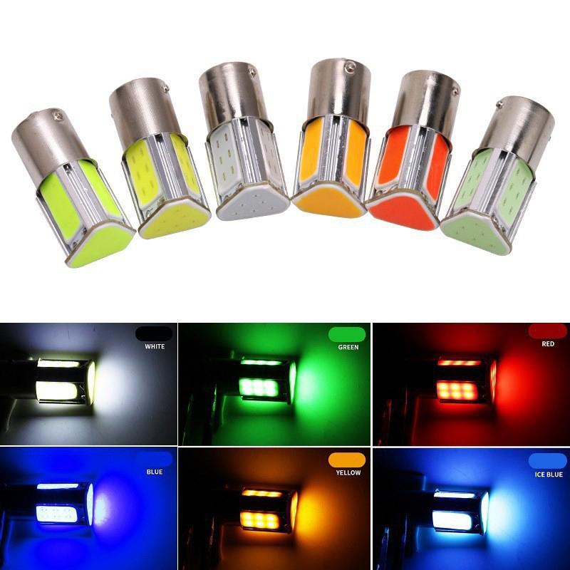 2Pcs Big Cob Led 1156 1157 Ba15S Brake Lights Bulbs 12V For Car Reverse Stop Brake Rear Lights Bulbs