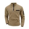 Spring Autumn Outdoor Sports Men's Casual Long Sleeve Polo Shirt Pullover Pocket Zipper Stand Collar Men Shirts Sweatshirts Tops