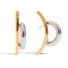 Youthway 18K Gold Color Plated Stainless Steel U-Shape Stud Earrings for Women Geometric Layered Multi-Bar Design Jewelry Gifts