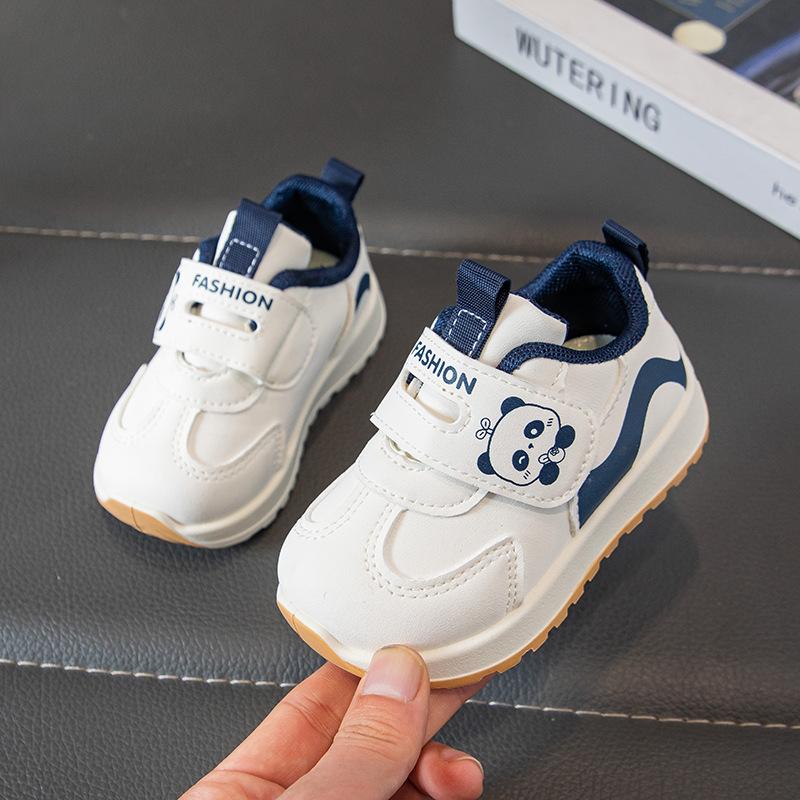 

[Soft Sole Toddler Sneakers for Boys and Girls Leather Hook and Loop Non Slip Walking Shoes Casual Sport Shoes] size 29 синій