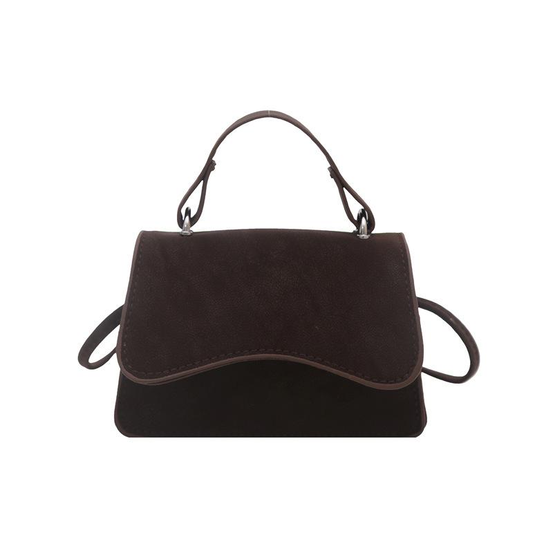 

Retro casual commuter bag spring new fashion texture solid color portable shoulder crossbody small square bag