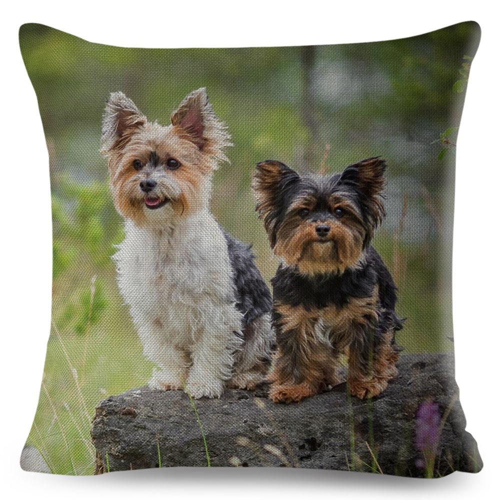 Cute MINI Dog Cushion Cover Decor Pet Animal Printed Pillowcase Polyester Pillow Case for Sofa Home Car Cm