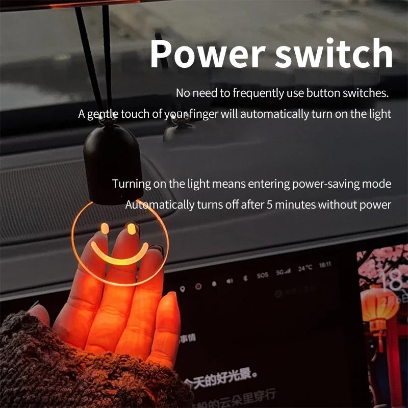 Car interior decoration with high-end feel, atmosphere light, night light, creative light bulb pendant Accessories