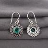 Green Emerald Gemstone Earring Jewelry, Handmade Gorgeous Silver Earring, 925 Sterling Silver Jewelry For Wedding Gift